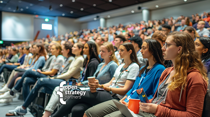 AI-generated conference audience image