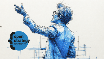 Executive man addressing a crowd