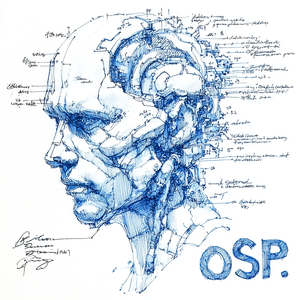 Cutaway diagram of a robot head