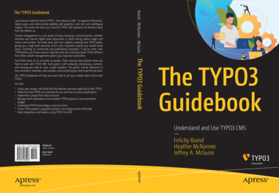 The TYPO3 Guidebook, front and back covers
