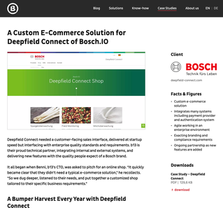 b13.com case study for Bosch Deepfield Connect